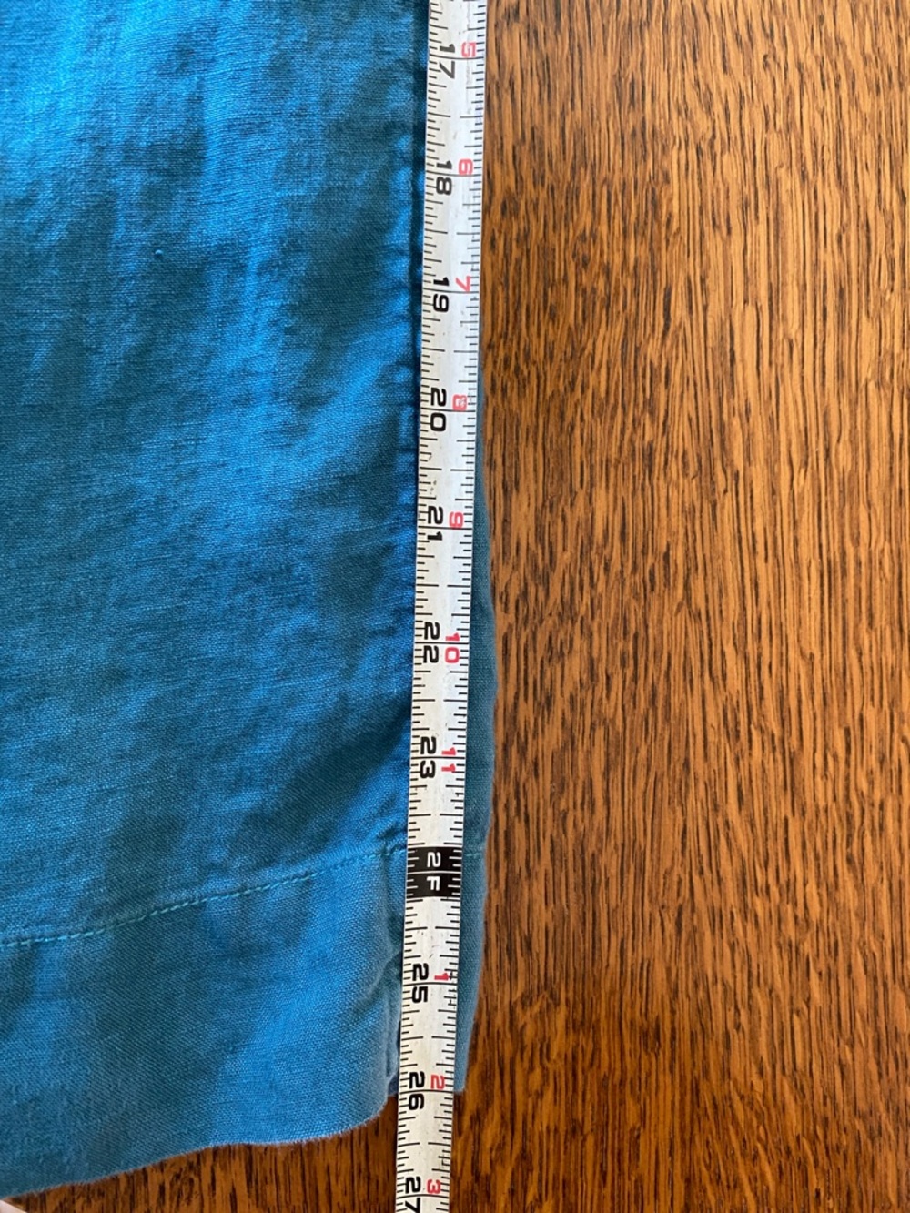 Athleta Teal Linen Wide-Leg Women’s Pants - Picture 4 of 5